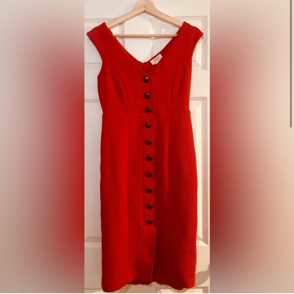 Anthropologie red dress